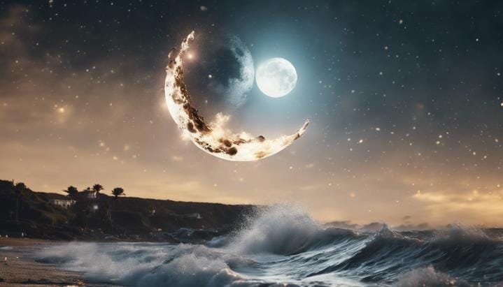¿Qué pasaría si la Luna se dividiera en dos partes?