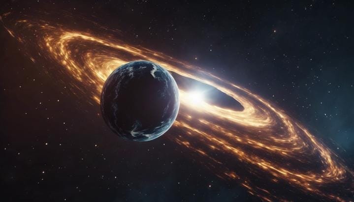¿Qué pasaría si la Tierra girara alrededor de un agujero negro?